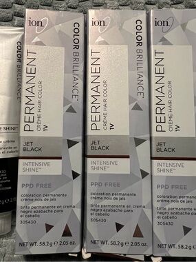 Ion Color Brilliance Permanent Creme Hair Color - Jet Black - Four